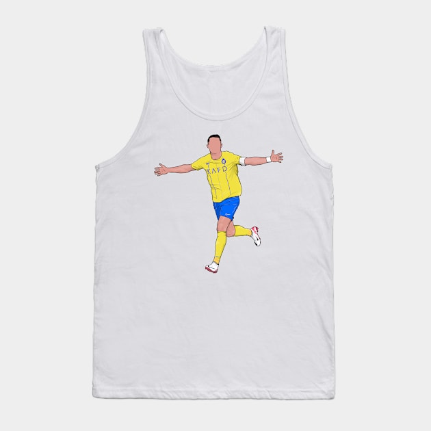 Cristiano Ronaldo Al Nassr Football Player Tank Top by Footie Prints